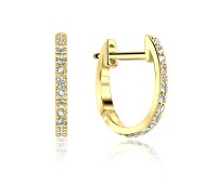 Gold Palted Silver Huggies Earring HO-1602-GP